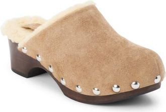 Matisse Footwear Mayfair Faux Shearling Lined Clog in Taupe at Nordstrom, Size 6