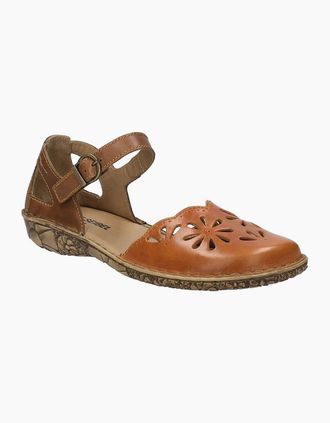 Josef Seibel Womens Rosalie 04 Womens Sandals - Orange Leather - Size: 6.5