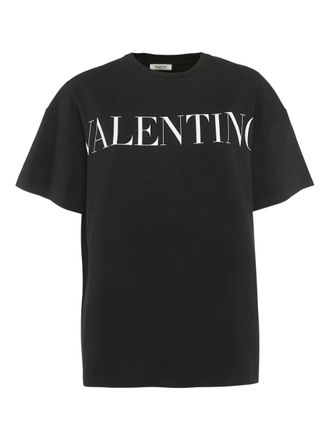 Valentino logo-print cotton T-shirt - Black
