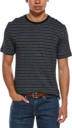 Vince Stripe Loose Knit Crewneck T-Shirt