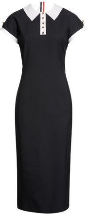 Thom Browne Trompe lOeil Polo Wool Hopsack Dress in Navy at Nordstrom, Size 38