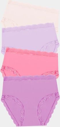 Stripe and Stare High Rise Knicker Four Pack in Lavender Haze at Nordstrom, Size X-Small Uk