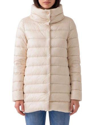Herno White Quilted A-Line Down Jacket