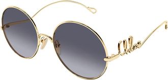 Chlo&eacute; CH0372S 004 Womens Sunglasses Gold Size 56