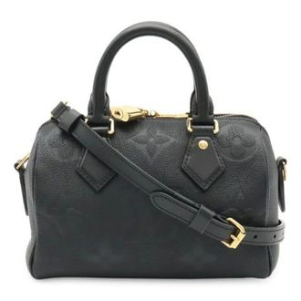 Louis Vuitton Pre-owned Speedy Bandouliere Monogram Empreinte Handbag - Dames - Pre-owned - Zwart - Maat: ONE Size Leer
