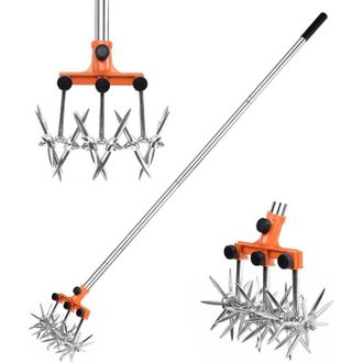 OEM Cultivador Rotativo De Acero Inoxidable, De Mango Largo, Retr&aacute;ctil Y Resistente A La Intemperie, Con P&uacute;as Extra&iacute;bles. Kit De Cultivador Para Mezclar T