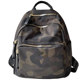 Generic Women Nylon Backpack Anti-theft Fashion Casual Lightweight Travel Shoulder Bag Tote Bag (Camo), Camo, M, Laptop Shoulder and Backpack