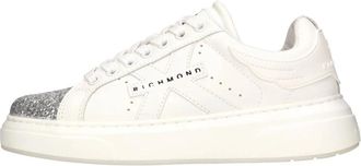 John Richmond Leren en eco-leren sneakers - Dames - Sneakers - Wit - 37 EU - Leer - Schoenen