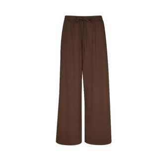 Max Mara Dames, Broeken, Bruin, Maat: L Jersey