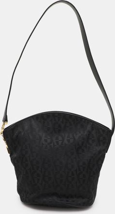 Aigner Black Signature Canvas And Leather Shoulder Bag