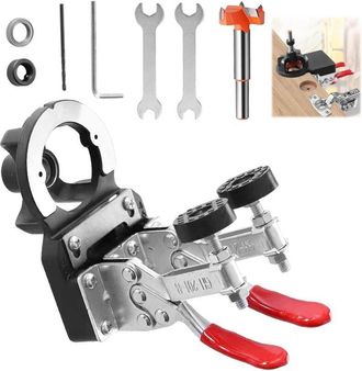 OEM Plantilla De Perforaci&oacute;n De Bisagras De 35 Mm, Gu&iacute;a De Perforaci&oacute;n De Tres Rodamientos, Plantilla De Perforaci&oacute;n De Bisagras, Para Carpinter&iacute;a De Puer