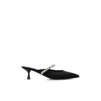 Stella McCartney Elsa Heeled Schoenen - Dames - Muiltjes - Zwart - 38 EU - Polyester - Schoenen