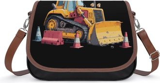 Generic Bu-lldozers Engineering Vehicle Crossbody Bags for Women Shoulder Messenger Bag Purse Handbags