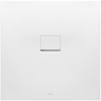 Villeroy & Boch Squaro Infinity kunststof douchebak - quaryl vierkant 90x90x4cm - mat wit