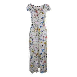 Alice & Olivia Alice + Olivia, Maxi Dresses, female, White, Size: 2XS Floral Midi Dress