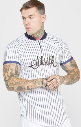 Siksilk Camiseta de jersey de b&eacute;isbol de ajuste blanco XXL