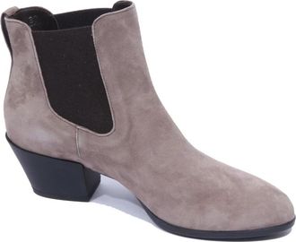 Hogan Su&egrave;de Chelsea Boots Duifgrijs - Dames - Cowboylaarzen - Grijs - 40 EU - Su&egrave;de - Schoenen