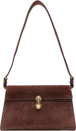 Savette Suede Clasp Shoulder Bag