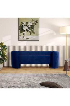 Living and Home Storage Bench in Blue in Dark Blue