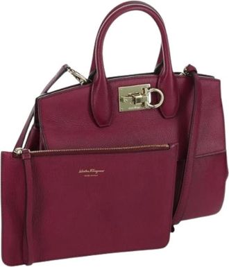 Ferragamo Pre-owned Handbags, female, Purple, Size: ONE SIZE Pre-owned Hand Bag