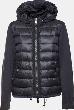 Moncler Black Nylon Quilted Down Hooded Jacket