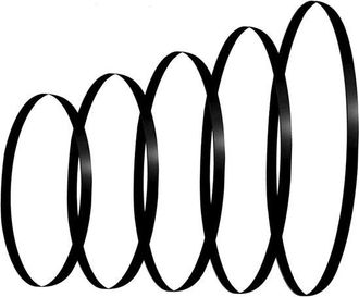 OEM Correas Para Tocadiscos - Repuestos Para Tocadiscos - Reproducci&oacute;n De M&uacute;sica - Funcionamiento Suave Y Silencioso - 5 Piezas - Negro