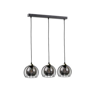 Netlighting Solo Bar Pendant Ceiling Light Black 60cm 3x E27