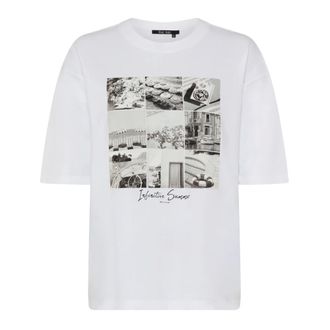 Marc Aurel Tops, Dames, Wit, M, Katoen, Photo Collage T-Shirt