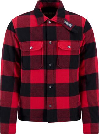 Woolrich Check-Pattern Wool-Blend Shirt-Jacket