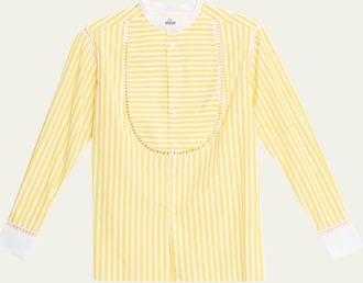 S&eacute;bline Bunny Embroidered Bib Button-Down Shirt