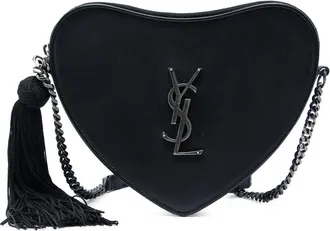 Saint Laurent Pre-owned Saint Laurent Leather Monogram Heart Tassel Crossbody Ladies PURVWID2WLGH7ZWP
