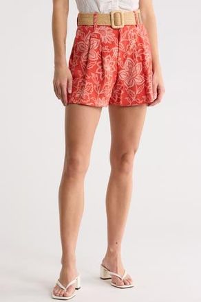 Sanctuary Scenic Route Belted Shorts in Bangle Coral at Nordstrom Rack, Size X-Large