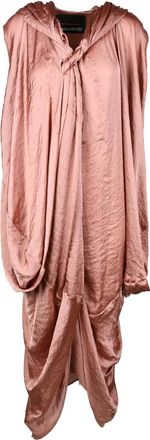 Collection Priv&eacute;e Asymmetrical Draped Long Dress with Satin Finish