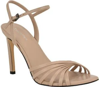 Calvin Klein Daniella Ankle Strap Pointed Toe Sandal in Light Natural at Nordstrom, Size 9.5