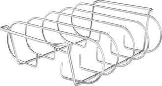 OEM Parrilla Para Costillas - Parrilla Para Barbacoa - Acero Inoxidable Antiadherente - 31,3 X 25,3 X 7,3 Cm - Plateada