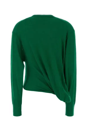 Loewe Womens Green Wool Blend Sweater Exterior: Nylon Maglieria