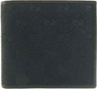 Gucci Black Gg Canvas Wallet (Bi-Fold) (Pre-Owned)
