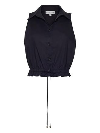 Cara Cara collared button-down top - women - Cotton - L - Black