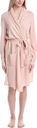 Sofiacashmere Rib Shawl Collar Cashmere& Wool-Blend Jersey Robe