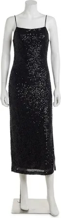 Z Supply Paulina Sequin Midi Dress In Black