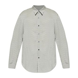 Balmain Formal Shirts, male, Gray, Size: 2XL Monogram Shirt