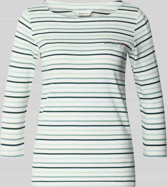 Tom Tailor Regular Fit 3/4-Shirt aus Baumwoll-Mix in Mint, Gr&ouml;&szlig;e XXXL