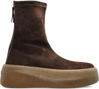 Vic Matié Laarzen met plateauzool en rits - Bruin