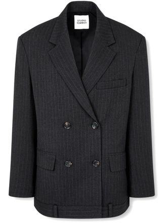 TOMBOY Blazer met krijtstreep - Zwart