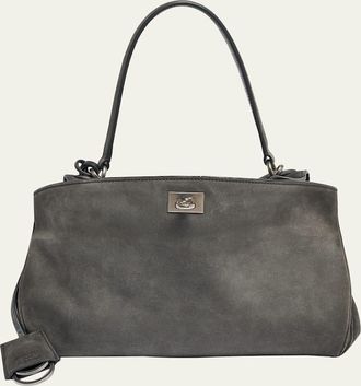 Balenciaga Rodeo Small Suede Top-Handle Bag