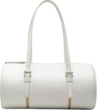 Burberry Pre-owned Vintage Schoudertas - Dames - Vintage Schoudertas - Wit - ONE Size - Leer - Vintage