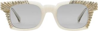 Kuboraum S3 Leaf - unisex - Zonnebrillen - Wit - 50 MM - Accessoires