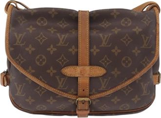 Louis Vuitton Saumur Monogram Canvas Brown Canvas Handbag (Pre-Owned)