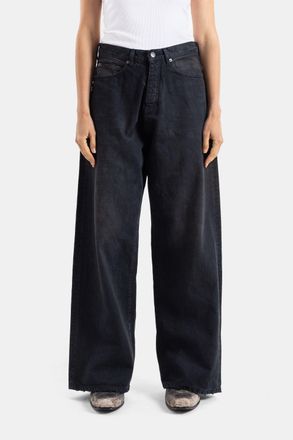 Balenciaga Mens Wide Black Japanese Denim Jeans
