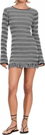 Devon Windsor Costa Long Sleeve Knit Mini Dress In Ash